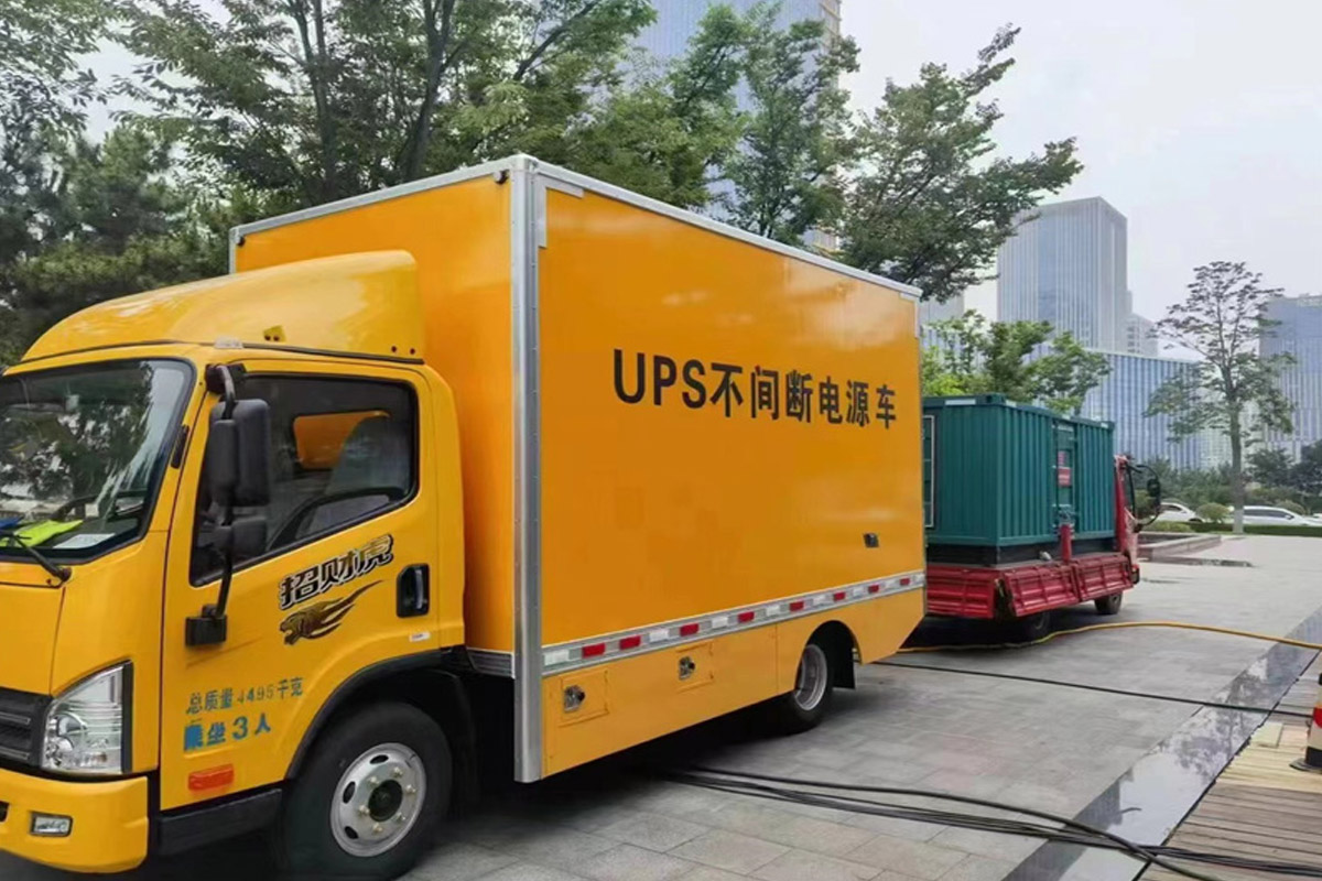 宿城发电机租赁施工现场