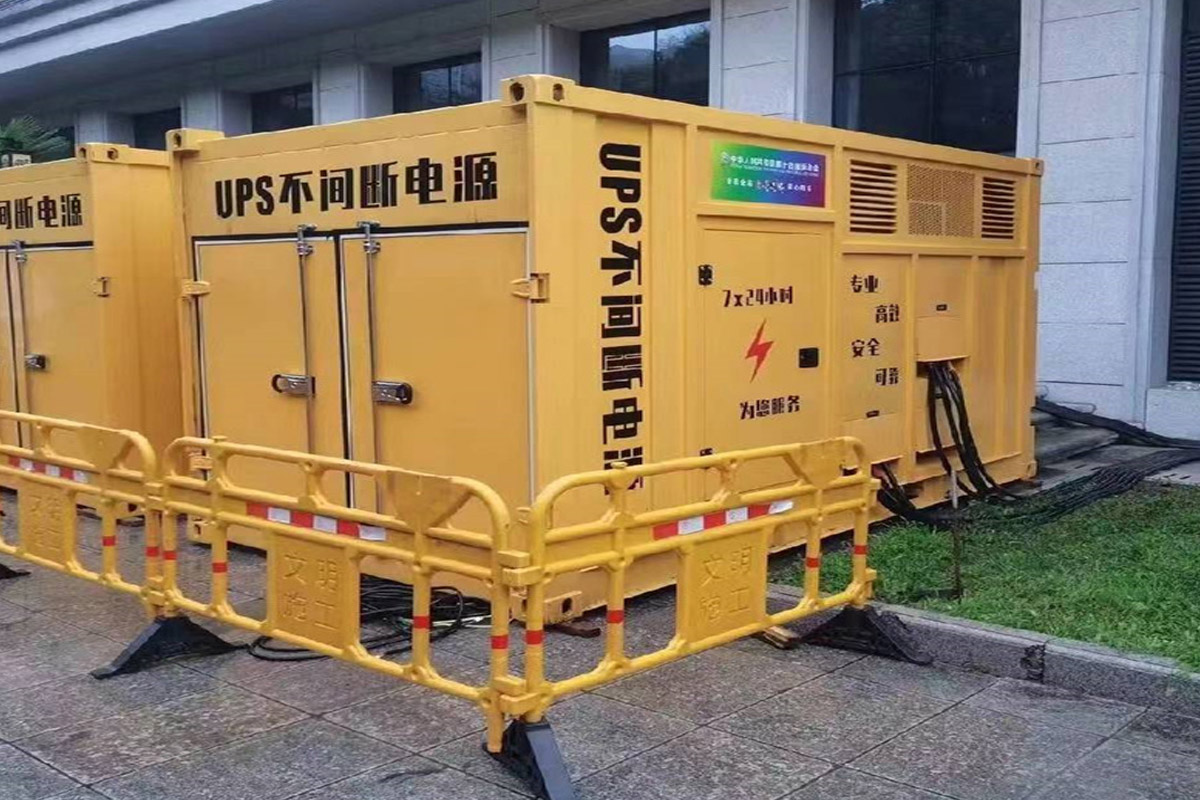 宿城发电机租赁施工现场