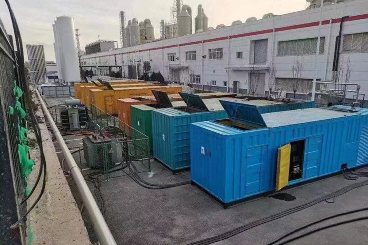 宿城发电机租赁施工现场